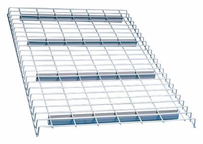 LYON Pallet Rack Decking: 46 in x 48 in, Waterfall, Std Wire Decking, 14 ga Decking - Standard-Channel Waterfall Wire Pallet Rack Decking