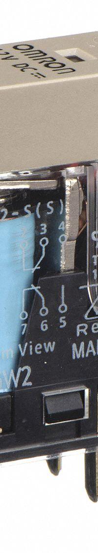 OMRON General Purpose Relay: Socket Mounted, 5 A Current Rating, 12V DC, DPDT, 8 Pins/Terminals (MPN G2R-2-S-DC12(S)). Key specifications — Brand: OMRON; Base Type: Square; Mounting Style: Plug-In; Pin Shape: Flat; Electrical Connection: Quick-Connect; Manufacturer Part Number: G2R-2-S-DC12(S); Series: G2RS Series.