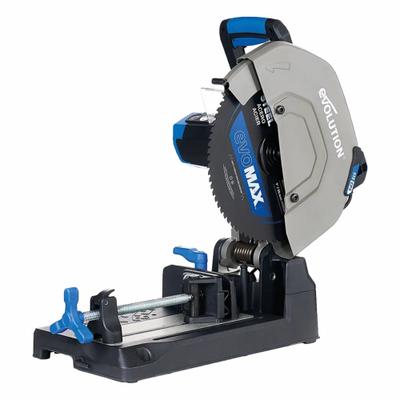 EVOLUTION Chop Saw: 14 in Blade Dia., 1,100 RPM Max. Blade Speed, 120V AC, 15 A Current - Chop Saws