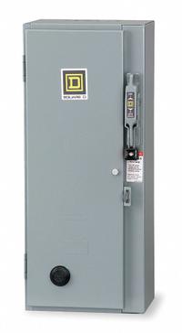 SQUARE D NEMA Combination Starter: Fusible Disconnect, 3 Poles, NEMA Size 0, 120V AC, NEMA-Rated 1 (MPN 8538SBG13V02S). Key specifications — Includes Pilot Light: No; Maximum Voltage Rating: 600V AC; Brand: SQUARE D; Phase: Three; Coil Voltage: 120V AC; Control Transformer: No; For Fuse Class: Class H; Series: 8538.
