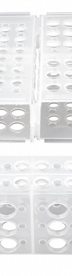 Tube Rack: Polypropylene, Natural, 12 Compartments, Benchtop (MPN 120687). Key specifications — Material: Polypropylene; Mounting Location: Benchtop; Color: Natural; Product Type: Test Tube Rack; Total Holding Capacity: (18) Wells (Side D); Brand: HEATHROW SCIENTIFIC.