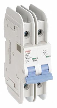 DAYTON IEC Miniature Circuit Breaker: 10 A Amps, 96V DC, 10kA at 480V AC, Lug, NDB2T-63 D10/2 L (MPN 33V953). Key specifications — attr195863: 96V DC; attr211132: DAYTON; attr195864: 10kA at 480V AC; attr195865: Lug; attr195867: 480V AC.