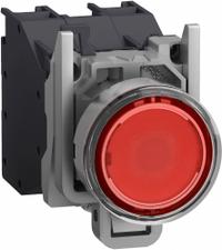 SCHNEIDER ELECTRIC Illuminated Push Button: 22 mm, Metallic, Flush Profile, 1NC (MPN XB4BP483BM5GEX). Key specifications — Manufacturer Part Number: XB4BP483BM5GEX; Product Type: Push Button Operators; Series: XB4; Brand: SCHNEIDER; AC Contact Rating: 6 A @ 120 V; Action: Momentary; DC Contact Rating: 0.27 A @ 250 V; Operator Illumination: Illuminated.