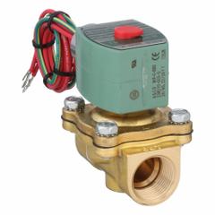 REDHAT Solenoid Valve: 2-Way, Normally Closed, 3/4 in Pipe Size, 24V AC, Watertight, High Flow (MPN 8210G009). Key specifications — Pipe Size: 3/4 in; Voltage: 24V AC; Brand: REDHAT; Coil Enclosure: Watertight.