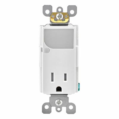 LEVITON Receptacle: Decorator Duplex, 5-15, White, 125V AC, 15 A, 1 Pole / 3 Wire (MPN T6525-W) - General Purpose Receptacles