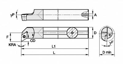 WIDIA Indexable Boring Bar: GCPI37565R (MPN 2827825) - Indexable Boring Bars