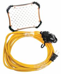 SOUTHWIRE Temporary Job Site Light Stringer: LED, Corded, Magnetic Light, 20 ft Power Cord Lg, 1-15P (MPN 97120). Key specifications — attr564215: Straight Blade; attr564191: Plastic; attr564187: Built-In; attr564159: SOUTHWIRE; attr564165: SJTW; attr564166: 18 AWG; attr564190: Magnetic Light; attr564196: LED.
