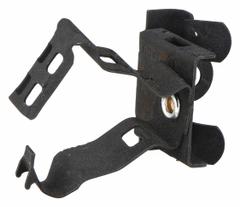 Beam Clip with Conduit & Pipe Hanger, Hammer-On: 1/2 in_3/4 in Trade Size, Black (MPN BG-8-12-U-9-12). Key specifications — Compatible Conduit Trade Size: 1/2 in; 3/4 in; Compatible Conduit Type: EMT; RMC; Beam Flange Thickness: 9/16 in to 3/4 in; Material: Steel; Finish: Zinc Plated; Color: Black.