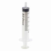 EZ DOSE Chromatography Syringe: 5 mL Capacity - mL, Luer Slip, Polypropylene, Polypropylene, Plastc (MPN MEZ5LS). Key specifications — Attachment Type: Luer Slip; Plunger Material: Plastc; Sterile/Non-Sterile: Sterile; Tip Material: Polypropylene; Barrel Material: Polypropylene; Brand: EZ DOSE; Compatible Needles: Luer Slip; Includes Needles: No.
