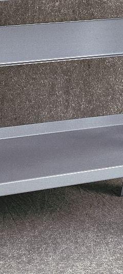TENNSCO Lower Shelf: 96 in Overall Wd, 14 in Overall Dp, Gray, Steel, Includes Mounting Hardware (MPN S-96). Key specifications — Includes Mounting Hardware: Yes; Color: Gray.