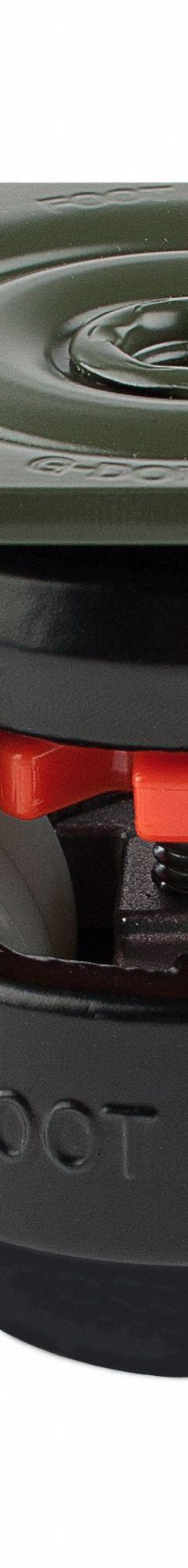 FOOT MASTER Plate Caster: Polyurethane Tread, 50 mm Wheel Dia, 82 mm Mounting Ht, Medium Duty (MPN GD-60-F-HUP-FBL). Key specifications — Brand: FOOT MASTER; Frame Color: Black.