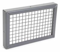 Outlet Guard: For Use With 1C792/2C862, Outlet, Steel, Baked Polyester Epoxy, 1/2 in Wire Spacing (MPN 2RXP7). Key specifications — Manufacturer Part Number: 2RXP7; Compatible with Grainger Part Number: 2C862; Finish: Baked Polyester Epoxy; Brand: DAYTON; Guard Type: Outlet; Includes Mounting Hardware: Yes; Standards: OSHA Compliant; Material: Steel.