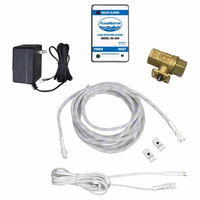 FLOODMASTER Leak Detection Shut-Off Valve: Detection and Alarm Shutoff System, Brass - Water Heater Leak Detection & Water Supply Shutoff Systems