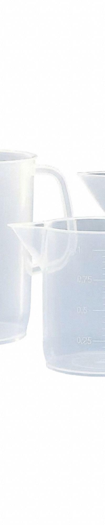APPROVED VENDOR Beaker: Molded Graduation - Low Form Plastic Beakers With Handles