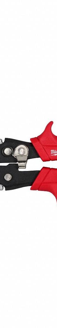 MILWAUKEE Aviation Snip: Straight, 10 in Overall Lg, 1 1/2 in Cutting Lg, Steel, TPR, TPR (MPN 48-22-4560). Key specifications — attr308531: TPR; attr308530: Steel; attr308532: TPR; attr308533: No; attr308535: Thin Metal; attr308546: Straight; attr324897: MILWAUKEE.