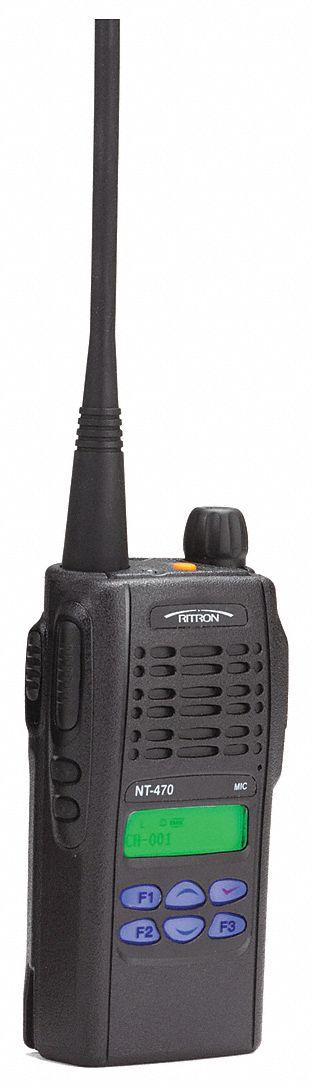 RITRON Handheld Two Way Radio: NT Series, UHF, Analog, 4 W, 255 Channels, Alphanumeric - UHF Business Radios