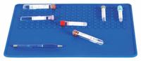 Ribbed Mat: Silicone, 14 7/8 in Overall Lg, 12 in Overall Wd, 1/10 in Thick, Blue, 1 Sheets (MPN 120747). Key specifications — Brand: HEATHROW SCIENTIFIC; Material: Silicone; Product Type: Ribbed Mat.