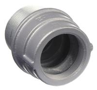 Sealing Hubs - Vertical: Iron, 2 in_2 1/2 in Trade Size, Male to Female, 3 13/16 in Overall Lg (MPN ES250200). Key specifications — Brand: APPLETON ELECTRIC; Connection Type: Threaded; Thread Size: 2 in; Thread Gender: Male to Female; Ends - Hazardous Fittings: 2 in FNPT x 2-1/2 in MNPT; Material: Iron; Hazardous Location Rating: Class II, Division 1 and 2, Groups E, F, G; Thread Type: NPT.