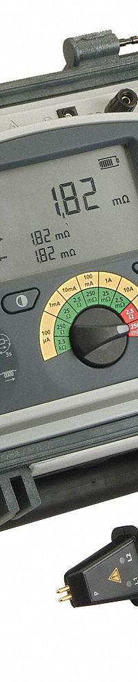 MEGGER Micro Ohmmeter: 0 kiloohm to 250 microohm, CAT III 300V, Digital, No Output, IP54/IP65 (MPN DLRO10HD). Key specifications — Brand: MEGGER; IP Rating: IP65; CAT Safety Rating: CAT III 300V; Tester Type: Micro Ohmmeter.