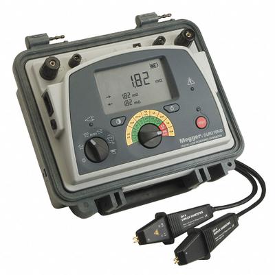 MEGGER Micro Ohmmeter: 0 kiloohm to 250 microohm, CAT III 300V, Digital, No Output - Milli- & Micro-Ohm Meters