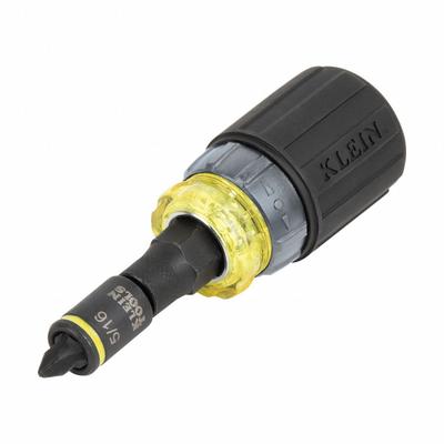 KLEIN: Straight, SAE, Without Magnetized Tip, #1/1/2 in/1/4 in/#2/3/16 in/5/16 in Tip Size - Multi-Bit Nut Drivers