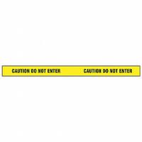 APPROVED VENDOR Barricade Tape: 180 ft Lg, 2 in Wd, Caution Do Not Enter Legend, Vinyl, Yellow Color (MPN 2IN W X 60 YDS). Key specifications — Tape Message: Caution Do Not Enter; Message Color: Black; Brand: APPROVED VENDOR.