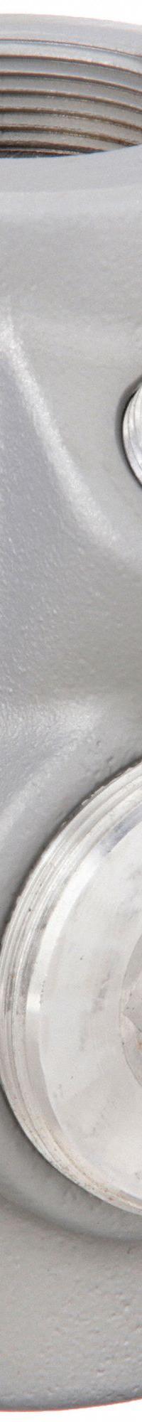 Sealing Fitting - Vertical and Horizontal: Aluminum, 1 1/2 in Trade Size, Female, EYSEF (MPN EYSEF150AL). Key specifications — Brand: APPLETON ELECTRIC; Finish: Powder Coated; Connection Type: Threaded; Thread Gender: Female; Ends - Hazardous Fittings: 1-1/2 in FNPT x 1-1/2 in MNPT; Material: Aluminum; Hazardous Location Rating: Class III; Thread Type: NPT.
