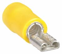 GRAINGER Wire Disconnect: Female Socket, Yellow, Vinyl, Partial Coverage, 12 AWG – 10 AWG Wire Size (MPN 24C907). Key specifications — attr1307035: GRAINGER; attr1307036: 24C907.