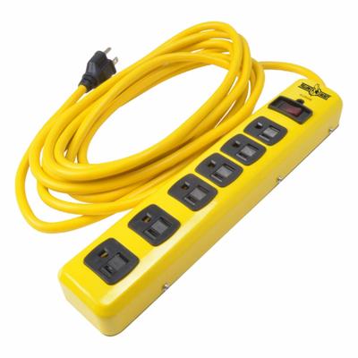 YELLOW JACKET Surge Protector: 6 Outlets, 15 ft Cord Lg, 1,440 J Rated Energy, 15 A Current - Industrial Surge Protectors