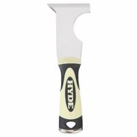 HYDE Painters Tool: Carbon Steel, 2 1/2 in Blade Wd, 3 1/4 in Blade Lg, Hdl. Mat. Plastic (MPN 06992). Key specifications — attr1004951: HYDE; attr1013460: Plastic.