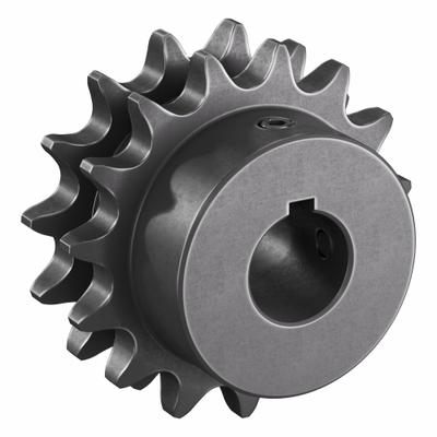 TRITAN Roller Chain Sprocket: 40-2, For 1/2 in Chain Pitch, 3/4 in Bore Dia, 15 Teeth - Size 40-2 Fixed-Bore Roller Chain Sprockets