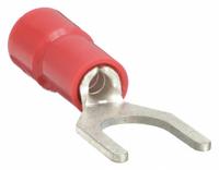 GRAINGER Fork Terminals: Red, Vinyl, #10 Stud Size, 22 AWG – 16 AWG Wire Range, Std Fork, 600 V (MPN 5WHE6). Key specifications — Barrel Style: Funnel Entry; Manufacturer Part Number: 5WHE6; Brand: GRAINGER.