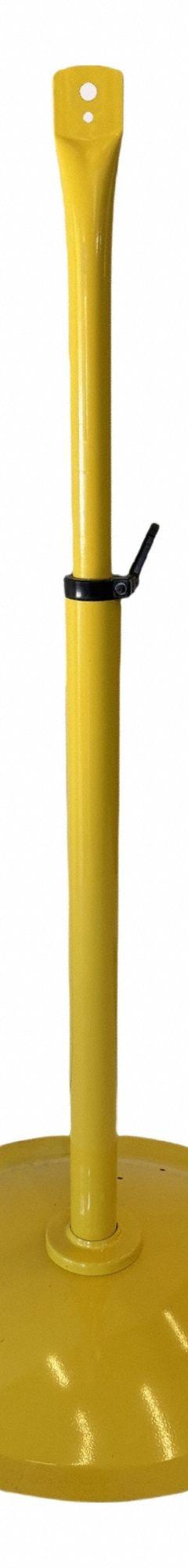 HESSAIRE Pedestal Base: Pedestal Base, 62 in Lg, 27 in Wd, 27 in Base Dia., Steel (MPN PDS30). Key specifications — Includes: Assembly Hardware; Fan Accessory Finish: Powder Coated; Material: Steel; Manufacturer Part Number: PDS30; Brand: HESSAIRE; Color: Yellow.