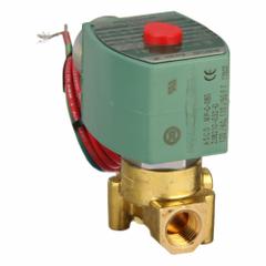 REDHAT Solenoid Valve: 2-Way, Normally Closed, 1/4 in Pipe Size, 110V AC/120V AC, High Flow (MPN 8262H020LF 120/60, 110/50). Key specifications — Pipe Size: 1/4 in; Voltage: 110V AC; Brand: REDHAT.