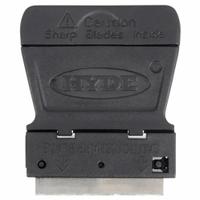 HYDE Scraper: Bld. Mat. Steel, Hdl. Mat. Polypropylene, Flex, Straight Bld. Shape (MPN 13030). Key specifications — attr1004902: HYDE; attr1016211: 13120; attr1014703: Plastic; attr1017570: Standard End; attr1029655: Straight; attr1034073: Straight.