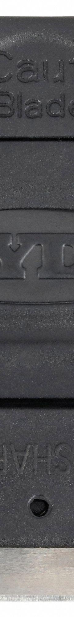 HYDE Scraper: Bld. Mat. Steel, Hdl. Mat. Polypropylene, Flex, Straight Bld. Shape (MPN 13030). Key specifications — attr1004902: HYDE; attr1016211: 13120; attr1014703: Plastic; attr1017570: Standard End; attr1029655: Straight; attr1034073: Straight.