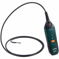 EXTECH Video Borescope: 1280 x 720, 5 ft Shaft Lg, 0.22 in Shaft Dia, 5.5 mm Camera Dia, No Display (MPN BR450W-D). Key specifications — Brand: EXTECH; Camera Pixel Resolution: 1280 x 720; Includes: Micro USB Cable; Includes Probe: Camera Probe Included; Display Portability: Detachable; Camera Probe: Included.