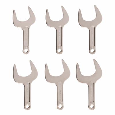 TEKTON Open End Wrench Set: Chromium Molybdenum Steel, Satin, 6 Tools, 15° Opening Angle (Deg.) - SAE, Single End, Open End Wrench Sets