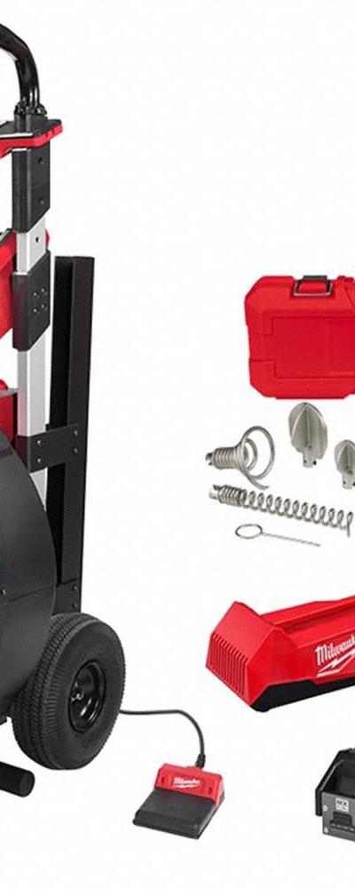 MILWAUKEE Sewer Drum Kit - Milwaukee Cordless Drum Machines