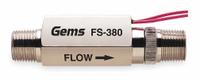 GEMS SENSORS Liquid Flow Switch: Piston, 316 Stainless Steel, 3/8 in NPT, 3/8 in Connection Size (MPN FS-380, 179995). Key specifications — Brand: GEMS SENSORS; Set Point Type: Fixed; Switch Position: Normally Open; Contact Rating (DC): 20 V.
