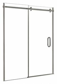 FOREMOST Shower Door: 44 in Min. Door Wd, 48 in Max. Door Wd, 76 in Overall Ht, Clear Tempered Glass (MPN MRRL4876-CL-BN). Key specifications — Brand: FOREMOST; Door Frame Finish: Brushed Nickel.