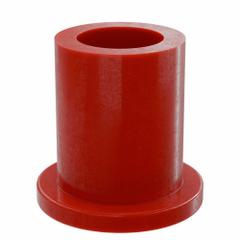 BUNTING BEARINGS Flanged Sleeve Bearing: PTFE, 1/4 in Bore, 3/8 in OD, 1/2 in Overall Lg, Red, 3 PK (MPN BJ4F040604). Key specifications — Brand: BUNTING BEARINGS; Color: Red.