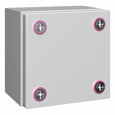 RITTAL Enclosure: Light Gray, Steel, 7 in x 7 in x 5 in, NEMA 1/12/3R/4 - Metallic Boxes