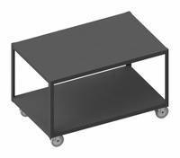 DURHAM MFG Work Table: Fixed Ht, Steel, 48 in x 30 in, 1,200 lb Overall Load Capacity (MPN HMT-3048-2-4SWB-95). Key specifications — Unit Type: Not Expandable or Modular; Assembly: Fully Assembled; Wheel Material: Polyurethane; Frame Material Finish: Powder Coated; Mobility: Casters; Height Adjustability: Fixed Height; Caster Type: (4) Swivel Locking; Frame Construction: Welded Only.