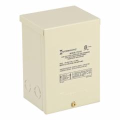 INTERMATIC Pool Light Transformer: 100 W Max Power Consumption, 120V AC, 12V AC/13V AC/14V AC, Beige (MPN PX100). Key specifications — Color: Beige; Brand: INTERMATIC; Enclosure Material: Metal; Input Voltage: 120V AC; Output Voltage: 12V AC.