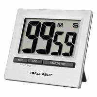 TRACEABLE Digital Timer: 1/2 in x 3 in x 3 3/8 in, 1/2 in Overall Dp, 3 in Overall Ht, LCD (MPN 5011). Key specifications — Clock Function Included: No; Count Direction: Count Down; Features: Memory Recall; Digital Display Screen Type: LCD; Alarm Type: Audible; Brand: TRACEABLE; Maximum Time Setting: 99 minutes, 59 seconds.