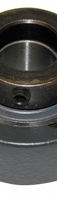 TIMKEN 2 Bolt Flange Bearing: Radial Ball, 1 1/4 in Bore, Cast Iron, Eccentric Collar, 6 1/8 in Lg (MPN VCJT 1-1/4). Key specifications — Bore Type: Cylindrical; Brand: TIMKEN; Lubricant Material: NLGI #2 Equivalent; Mounting Bolt Size: 1/2 in; System of Measurement: Inch.