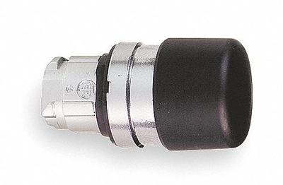 SCHNEIDER Mushroom Head Push Button: Black, 22 mm Mounting Size, Metallic - Mushroom-Head Push-Button Operators