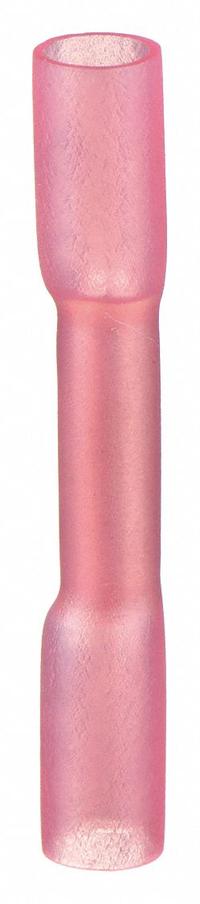 GRAINGER Butt Splice Connector: Red, Heat Shrink, For Wire Size 22 AWG – 16 AWG, 600 V, Pack Qty 25 (MPN 4FRE8). Key specifications — Brand: GRAINGER.