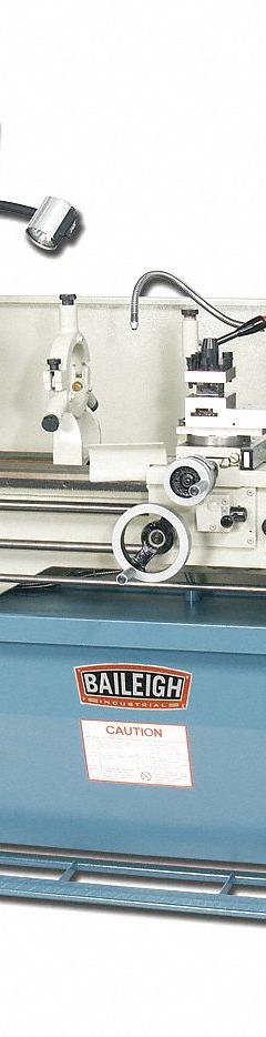 BAILEIGH Lathe: PL-1340, 13" x 40", 2 hp, 220V AC, w/ DRO/Stand. Key specifications — attr1090240: BAILEIGH INDUSTRIAL; attr1090276: MT3; attr1090285: MT3.